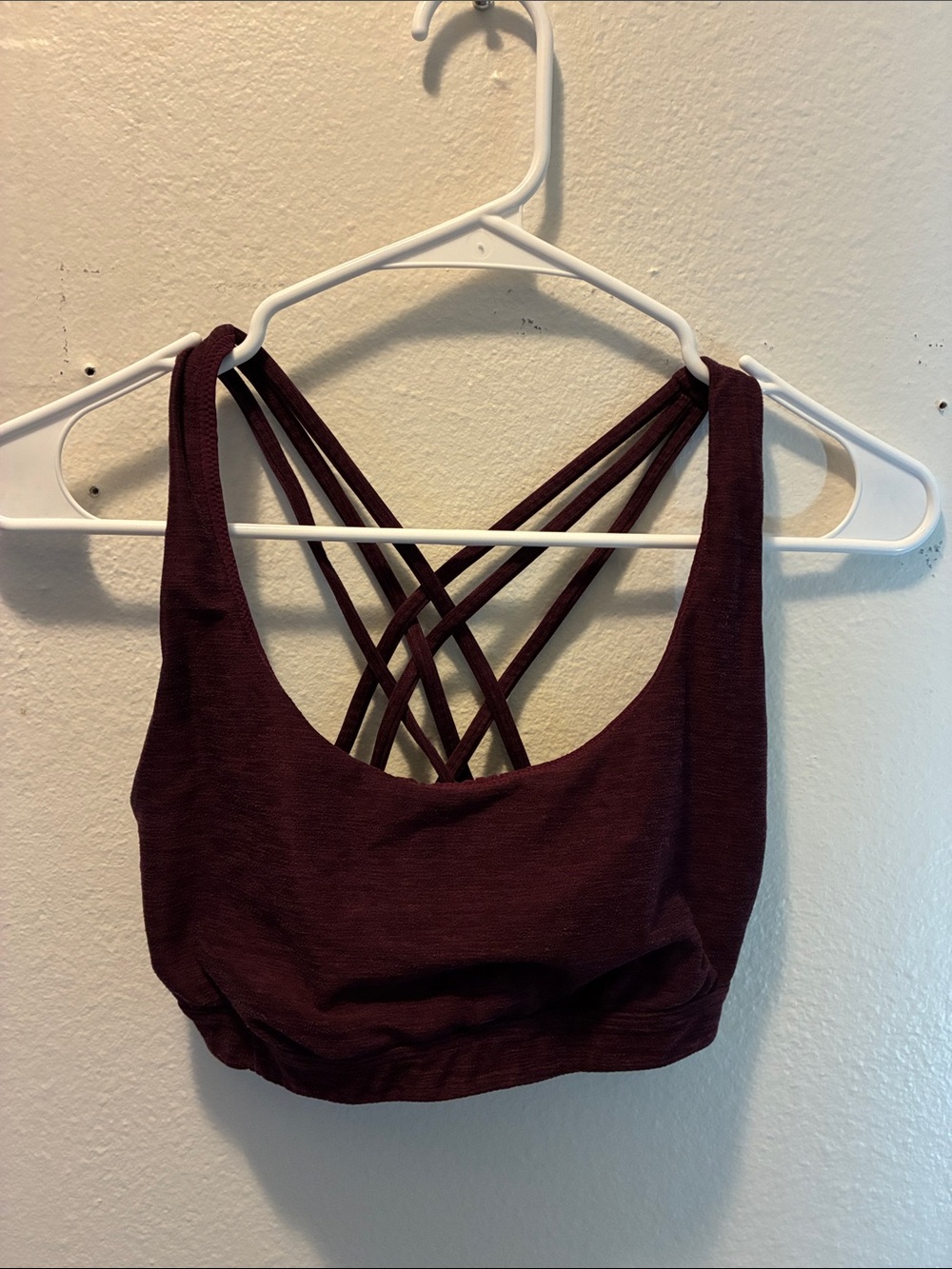 Victoria's Secret Crisscross Back Sports Bra - Burgundy Wine